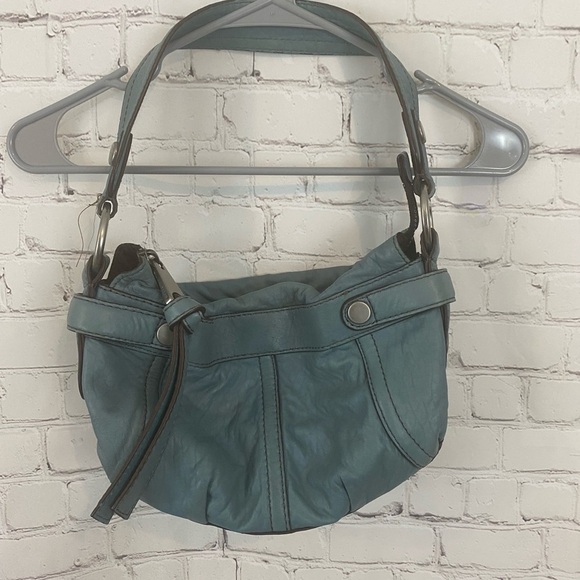 Fossil vintage chunky leather bag fifty four blue - Picture 1 of 10